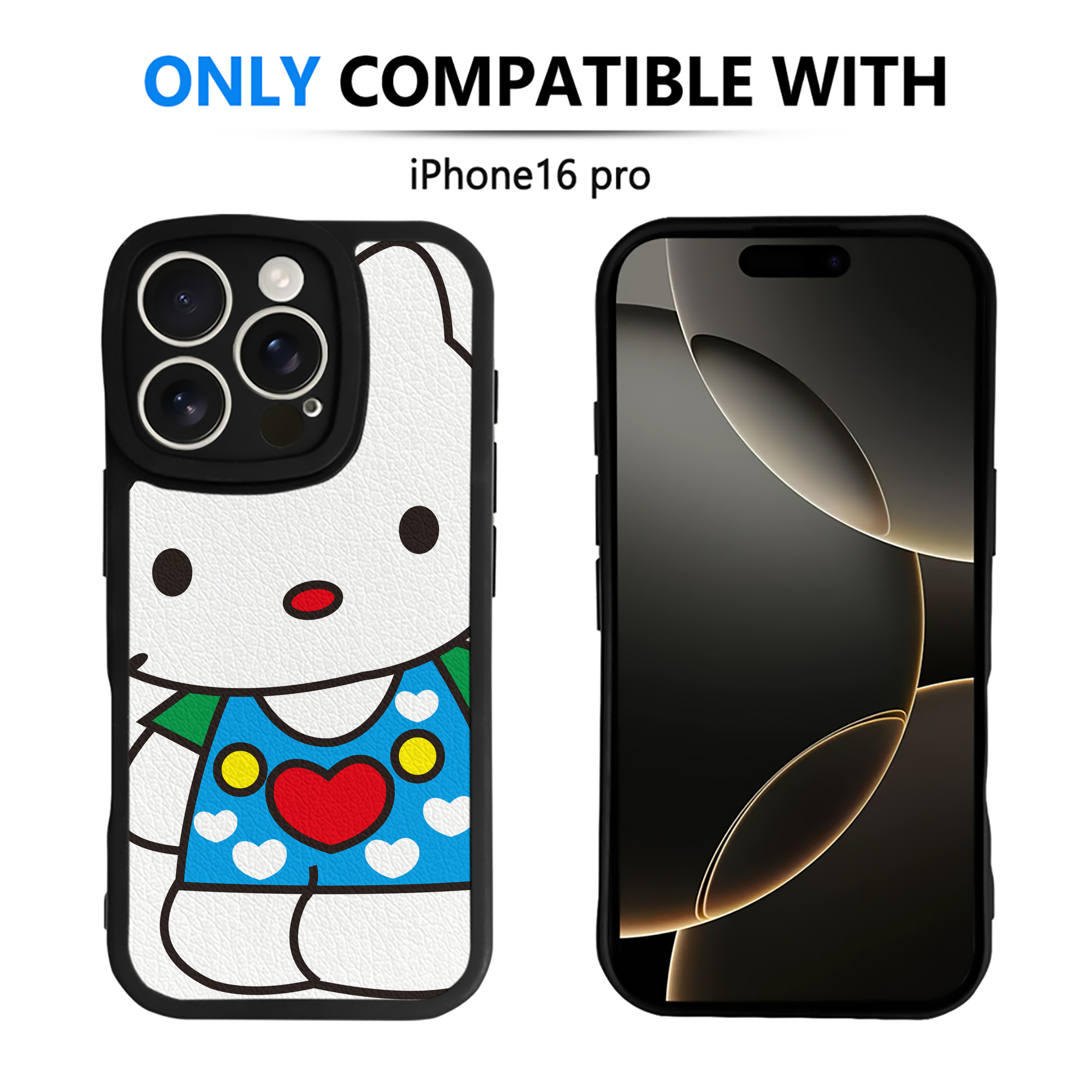 （画像用） Hello Kitty ハローキティ 【iPhone 16シリーズ対応】シリコンスマホケース（レザー調） 材質：シリコン